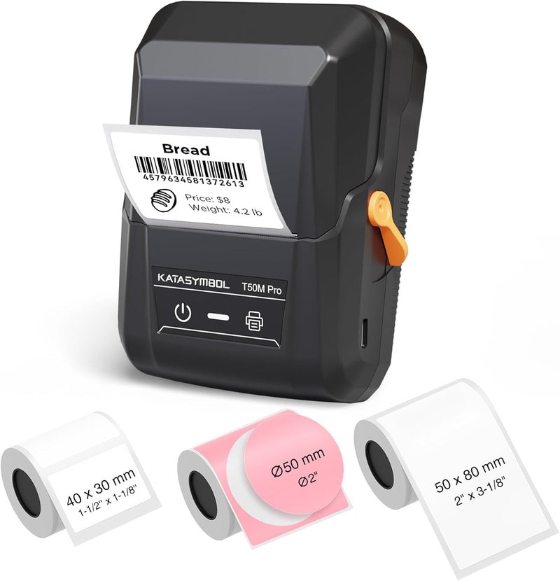 SUPVAN T50M Pro Bluetooth Label Maker Machine with 3 Tapes, Wide Waterproof Label, Versatile App with 40 Fonts and 650+ Icons, Inkless Labeler for Home, Kitchen, School, Office Organization, Black - Image 1
